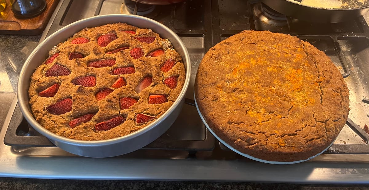 Spiced Chickpea-Amaranth Cake (Besan-Style) - Double Batch